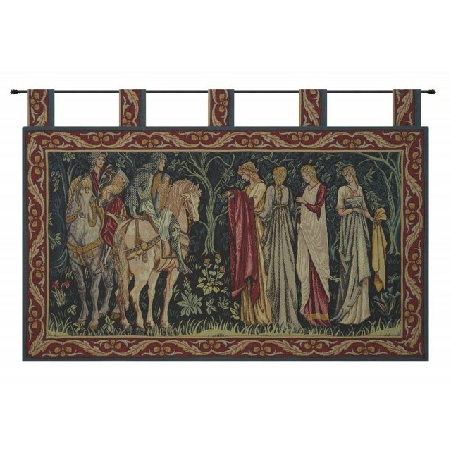 Departure of the Knights Ladies Holy Grail Series Tapestry Wall Hanging