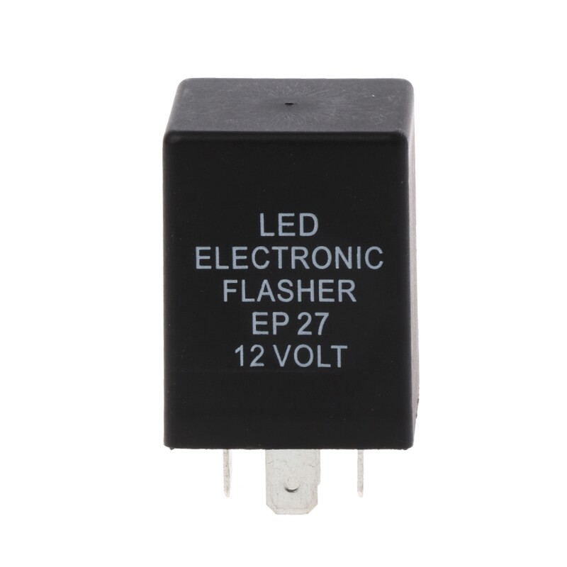 12V 5-Pin EP27 LED Flasher Relay – Turn Signal Blinker For Cars – Black
