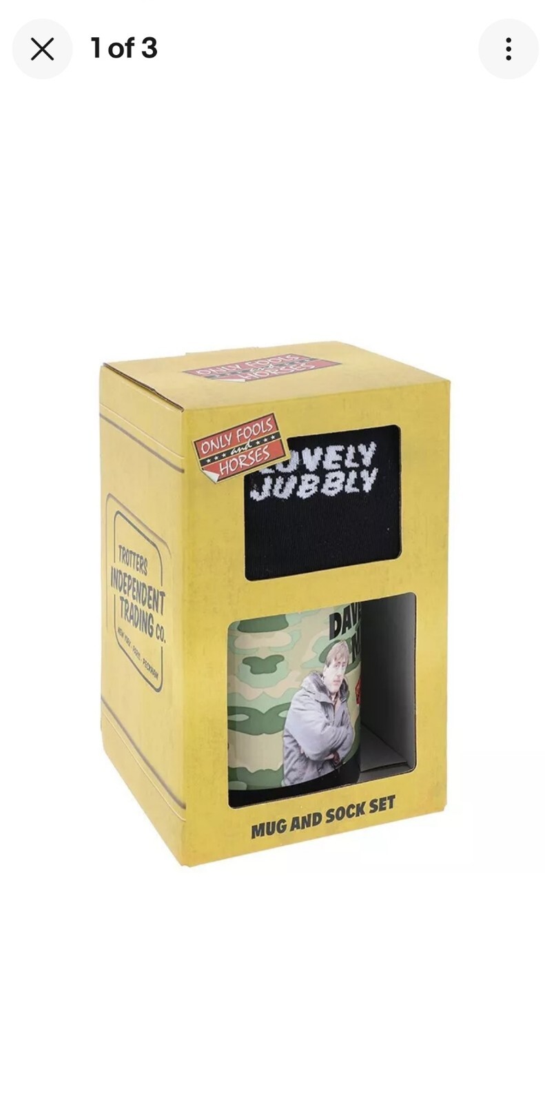 SAOLA Only Fools and Horses Dave's Mug and Sock Set Brand New