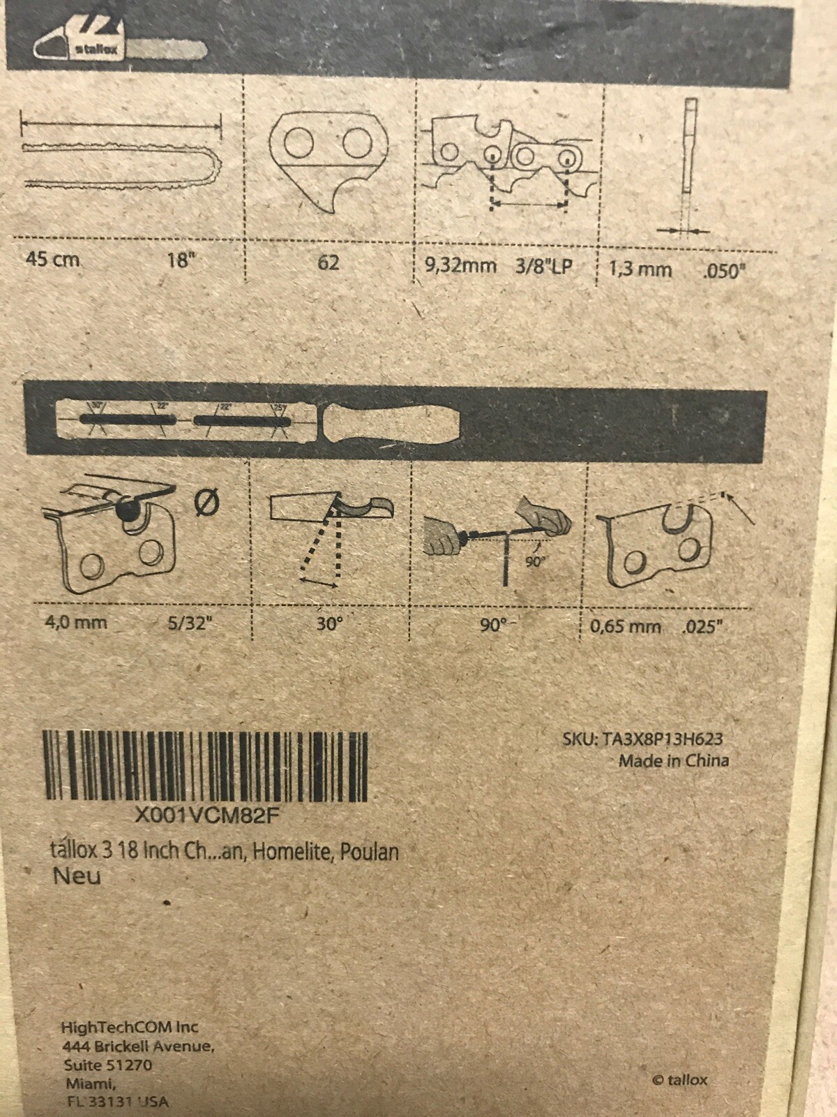 3 Tallox 18” Chainsaw Chains Craftmans Homelit Poulan Fit. M eBay