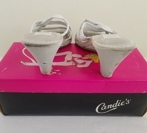Sandali scarpe caramelle vintage BIANCO "WONDER FUDGE" taglia 7 1/2 M Brasile - Foto 5 di 7