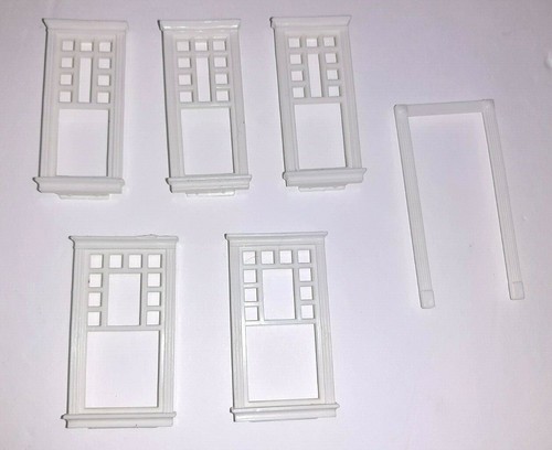 Precious Places Magic Key Mansion REPLACEMENT Rectangle Windows x5 & Door Arch