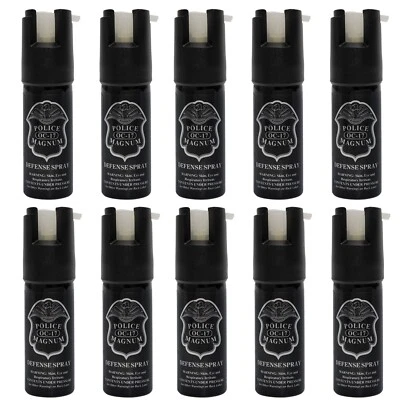 10 PACK Police Magnum pepper spray .50oz GID Personal Defense Safety Protection