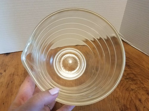 Tazón de mezcla vintage con bandas de vidrio transparente PYREX Westinghouse - Imagen 3 de 5
