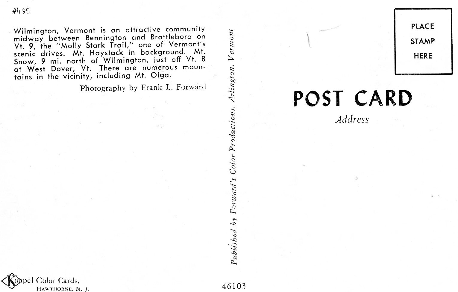 Aerial View of Wilmington, Vermont POSTCARD eBay