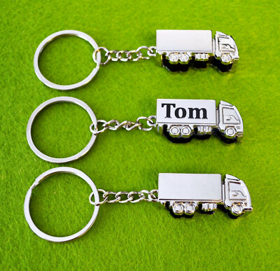 Metall Schlüsselanhänger LKW Truck 3D Lastwagen Geburtstagsgeschenk Tracker Neu