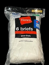 6 VTG HANES COMFORT FLEX TIGHTY WHITIES BRIEF DOUBLE STRIPE UNDERWEAR BOYS LARGE