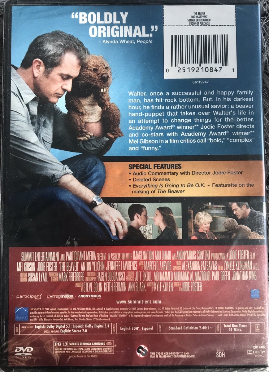 The Beaver new DVD Mel Gibson Jodie Foster Jennifer Lawrence Anton