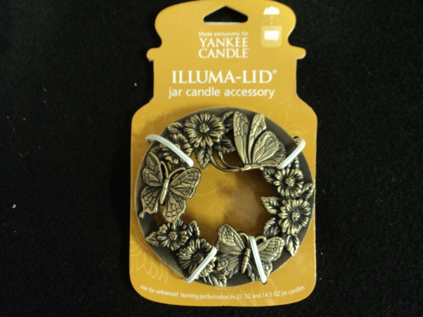 YANKEE CANDLE BUTTERFLY SUNFLOWER JAR CANDLE ILLUMA LID 1188564 BRAND