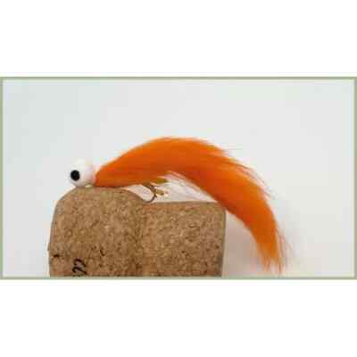 Zonkers, Trout Flies, 6 Pack Orange Booby Zonker Flies Size 10, Booby Minkie