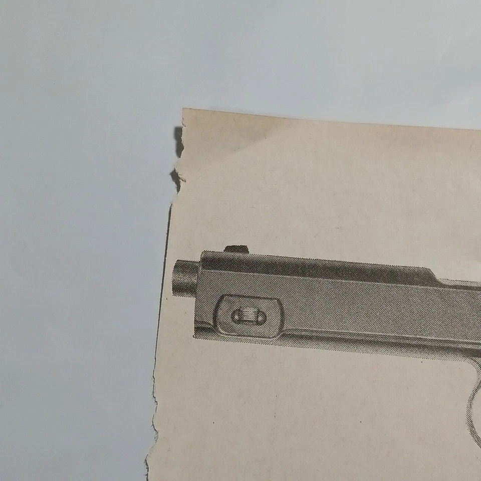 Pistola Steyr modelo 1912 1967 vintage y lista de piezas anuncio impreso - lote de 2 Foto 3 de 4