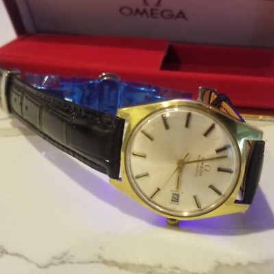 Omega Automatic 166.041 Leather Steel 563 Men's Watch | eBay