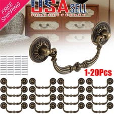 3"3.77" Vintage Drop Bail Dresser Drawer Pull Antique Bronze Cabinet Handle Knob