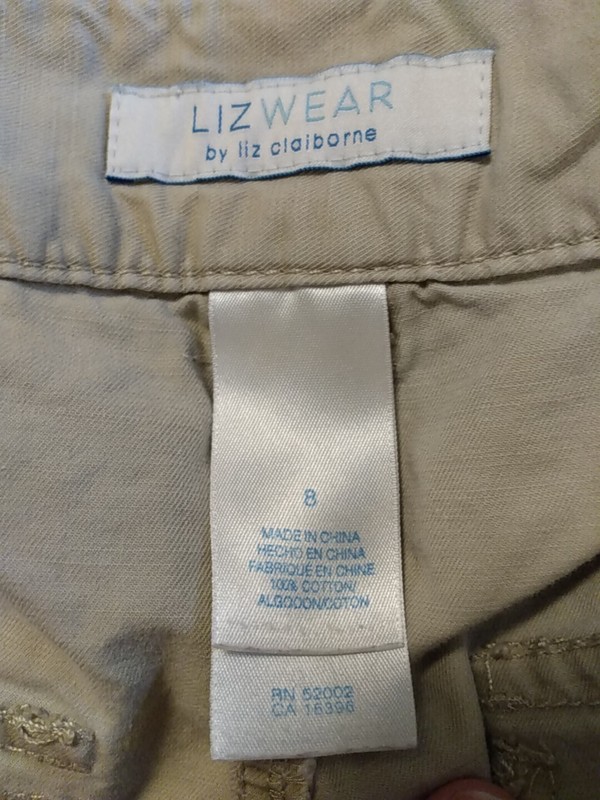Liz Wear by Liz Claiborne High Rise Khaki Shorts Tan Women's Size 8 