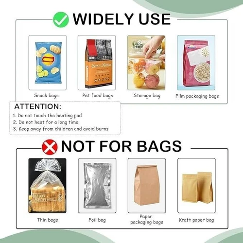 1/2p Chip Bag Resealer Portable Mini Package Air Tight Re Sealer Snack Seal Heat - Picture 9 of 14