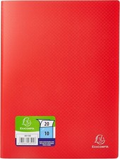 Image of Exacompta A4 Polypropylene Presentation Display Book 10 Pockets RED