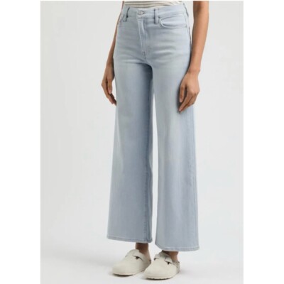 NWT FRAME Le Pixie Slim Palazzo High Rise Wide Leg Jeans Denim Light Blue 26P