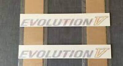 MITSUBISHI Original OEM EVO5 CP9A ''EVOLUTION V'' Seitentür Aufkleber Silber Ge...