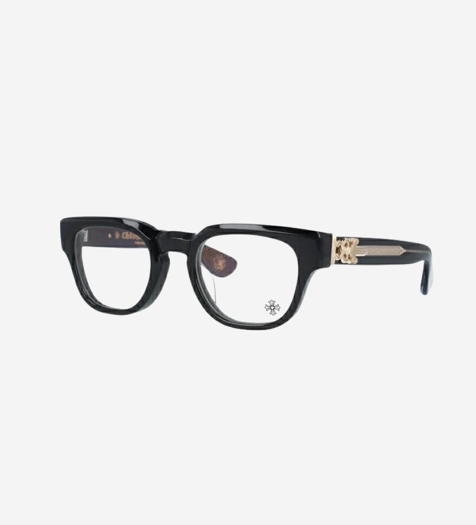 送料込♪【CHROME HEARTS】メガネ CUNTVOLUTED BLACK 18K GOLD Chrome Hearts Cuntvoluted Black 18K Gold Plated Eye Glasses