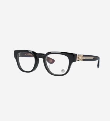 Chrome Hearts Cuntvoluted Black 18K Gold Plated Eye Glasses Frame [Brandneu]