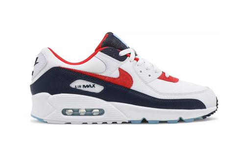 New Mens Nike Air Max 90 in White/Chile 