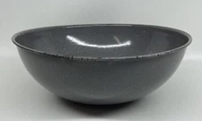 Vtg Gray Graniteware Round Mixing Bowl RARE Enamelware 10.5" x 3.75"