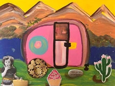 RV Love ❤️ “11 by 14 in. Acrylic mixed media  original painting on canvas-