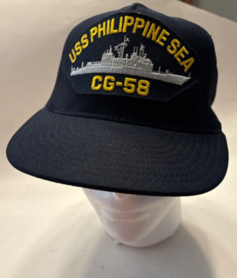 USS Philippine Sea Guided Cruiser CG-58 Navy  Eagle Crest Cap Hat made in USA