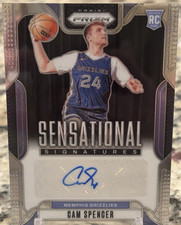 2024-25 Panini Prizm Cam Spencer Sensational Signatures Auto RC Rookie Grizzlies