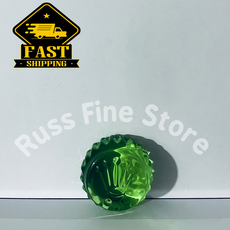 Bid Rolex Italian Art Glass Green Crystal Paperweight Salviati Collector Edition