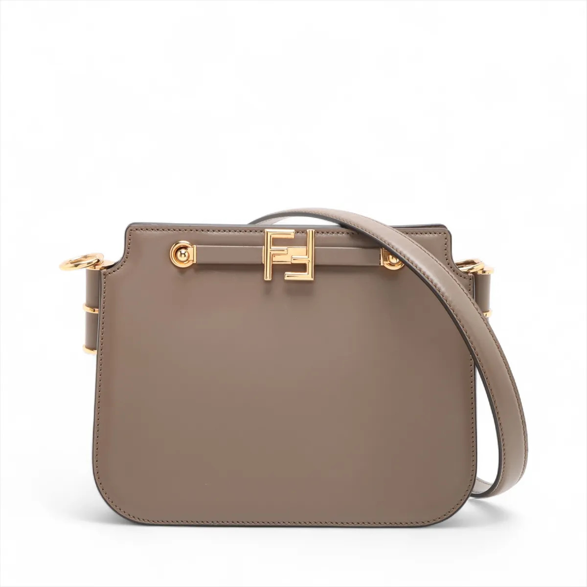 Fendi Fendi touch Leather Shoulder bag Brown 8BT349