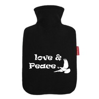 WäRmflasche Love & Peace Geschenkidee Love & Peace Geschenk PräSent Mitbringsel