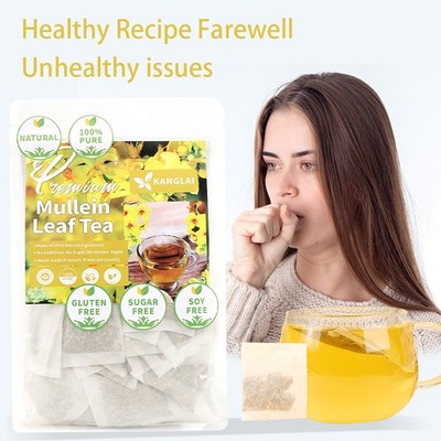 Mullein Leaf Tea Made with Pure Mullein Leaves, for Lungs Cleanse