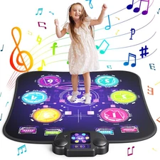 Merach Bluetooth Dance Mat Light-Up 6-Button Music Game Pad Kids Gift 3–12