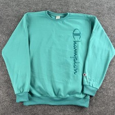 Vintage Champion Sweatshirt Mens XXL Blue Cotton Reverse Weave Crew 90s Logo