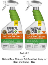 Natural Care Flea and Tick Repellent Spray for Dogs and Home - 32oz 2 Pack 