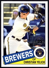 2020 Topps Update 1985 Baseball 35th Anniversary Christian Yelich Milwaukee