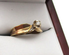 10K Yellow Gold Diamond Solitaire Engagement Ring SIze 6.5 [R358] — photo 10