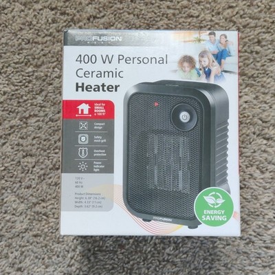 ProFusion Heat 400W Portable Ceramic Heater FH-240A, Compact, Black