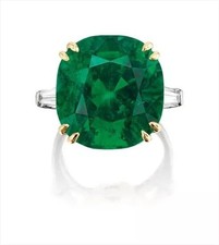 Art Deco Antique 4.60 Ct Natural Green Emerald Vintage Ring 925 Sterling Silver