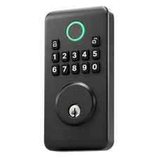 Keyless Entry Door Lock, Pioneering Easy-Grip Design for Home, Matte Black