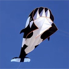 Shamu™️/®️ Orca Shaped Large Professional Kite OVERALL LENGTH: 12 FT!!! 