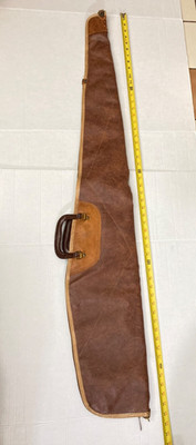 Vtg National Sports Co Quick Draw Gun Cover  Leather/Vinyl Padded Rifle Case 50 
