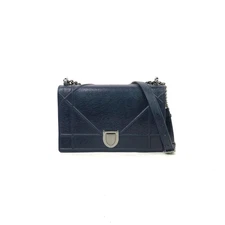 Dior Diorama Medium Cowhide Navy Blue Shoulder Bag USA