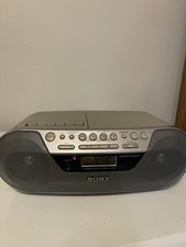 Sony CFD-S05 CD Radio Cassette Boombox AM/FM Mega Bass Audio In Tested