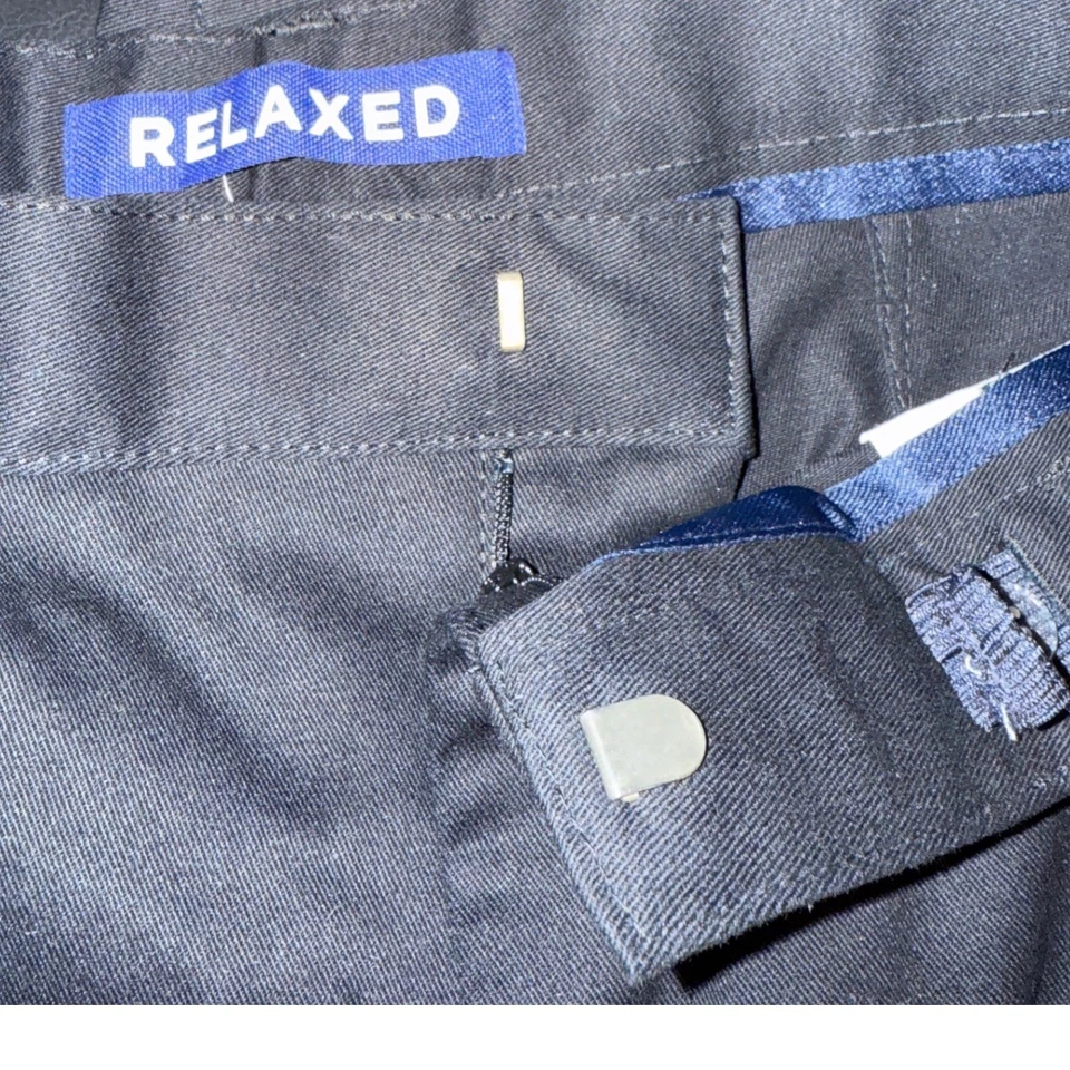 法国烤面包休闲版型学校制服斜纹裤可调腰黑色 20 码 — 第 4/4 张图片