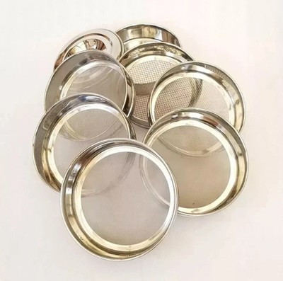 SS Sieves Heavy Gauge Standard Testing Set of 7 With Lid & Pan