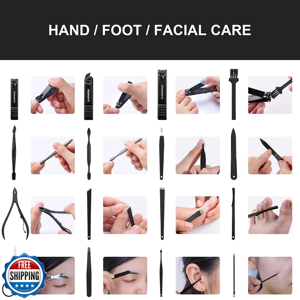 FAMILIFE Gifts for Men, Manicure Set Clippers Manicure Kit Nail C - Image 4 of 4