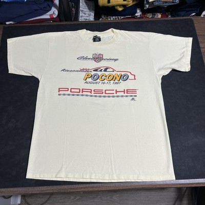 Vintage Porsche Club 90s Racing Pocono Shirt 1997 UltraClub USA Rolex Formula 1