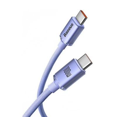 Kabel Baseus 100W 5A USB-C für USB-C 1,2m Ladekabel Datenkabel Violett